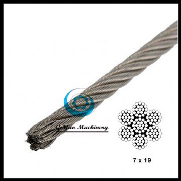 Stainless Steel Cable - 7X19 Aircraft Cable Type 316(Linear Foot)